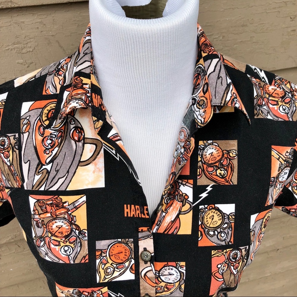 Harley Davidson Throwback Graphic Button Down. - image 4